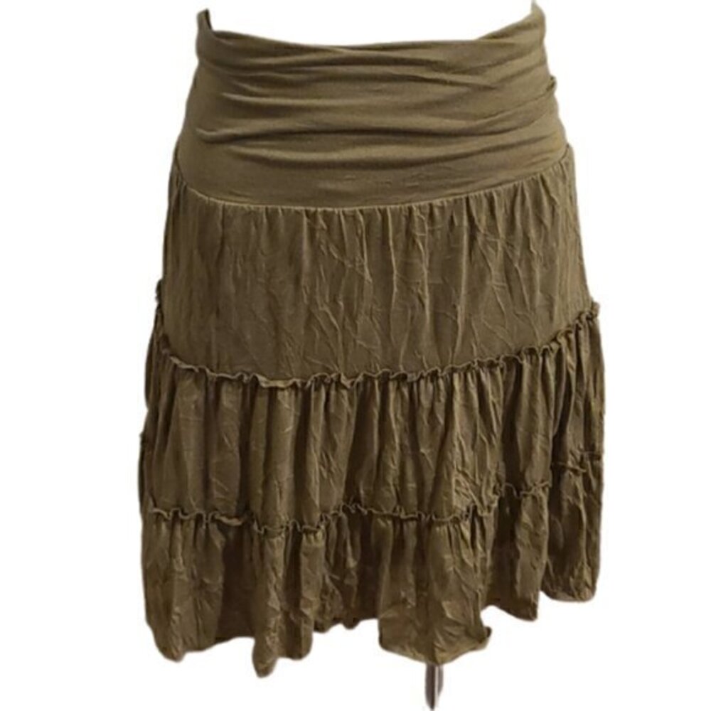 [6 Degrees] Green Tiered Skirt - Size S
